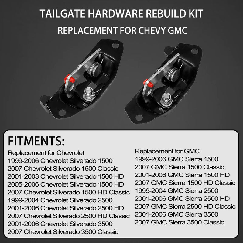 15997911 Tailgate Rebuild Kit Handle Bezel Latch for Chevy Silverado GMC Sierra