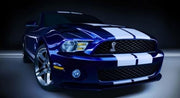 DURAFORCE 9 Inch Vinyl Rally Stripes Racing Stripe Kit Hood Trunk Roof For Ford Mustang
