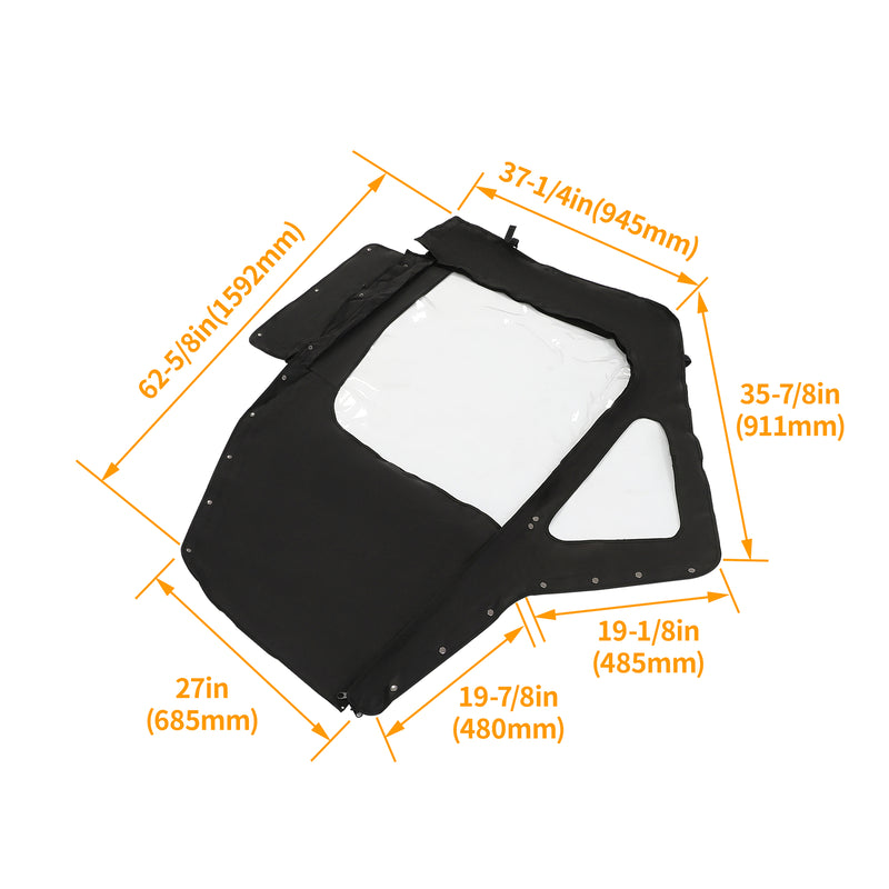 Soft Doors Kit Left Plus Right For Can Am Defender HD 5 7 8 9 10 2016 Plus 2 Seater