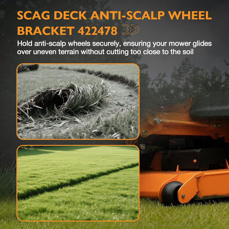 Deck Anti Scalp Wheel Rollers Brackets For Scag Mower 42 48 52 61 Inch Deck 2X
