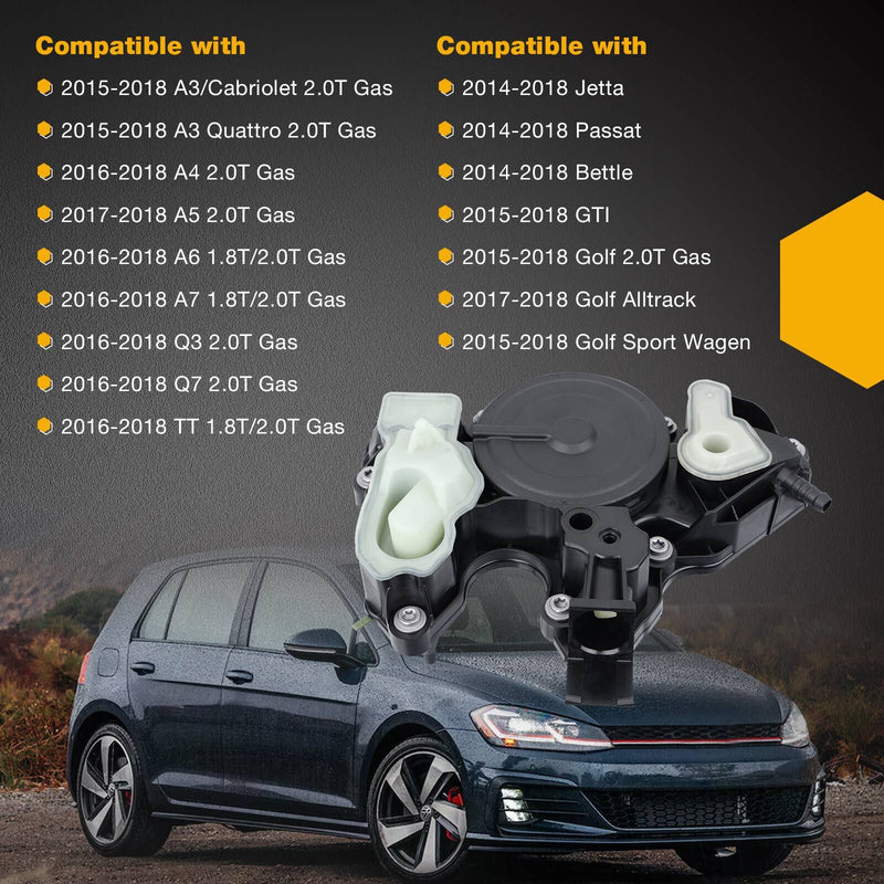 Oil Separator Engine Crankcase Vent Valve for Audi A4 A5 TT VW Golf Passat 14-18