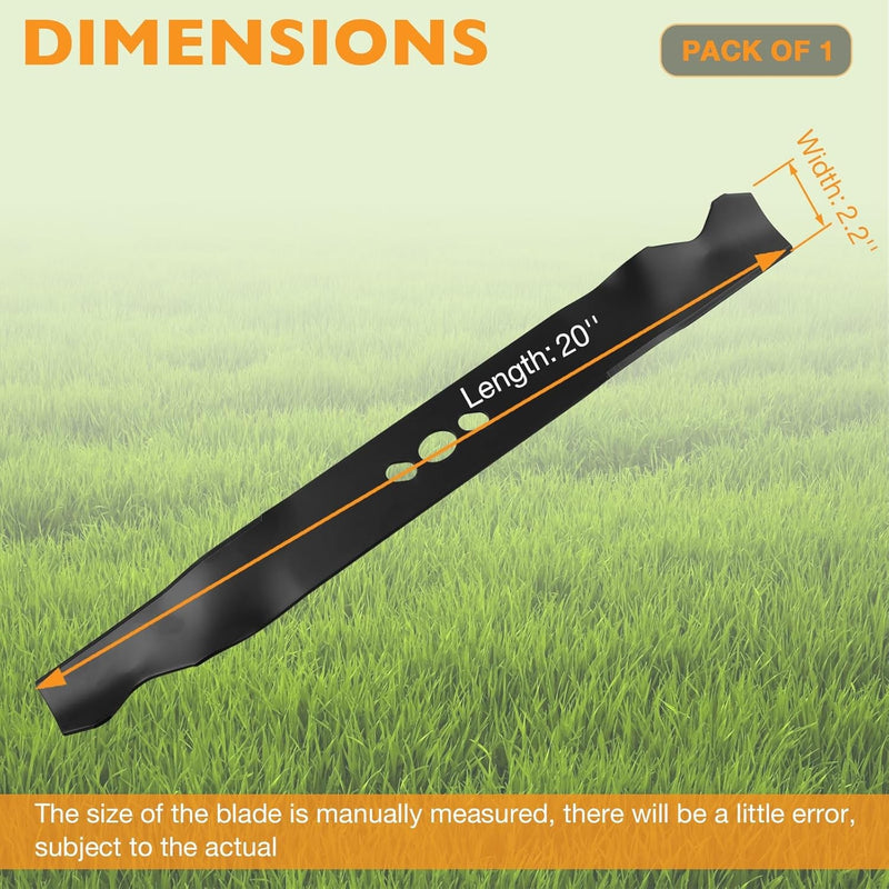 2105300125A Mower Blade for MNA152505 MNA152701 Deck 20 Inch Black 2 Pack