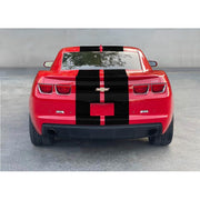 DURAFORCE 9 Inch Black Carbon Fiber Vinyl Rally Stripes Racing Stripe Kit for Chevy Camaro