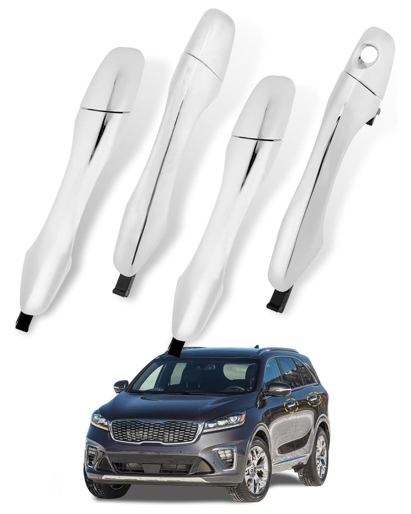 Exterior Door Handles Front Rear LH RH End Cap Cover for Kia Sorento 16-20 4