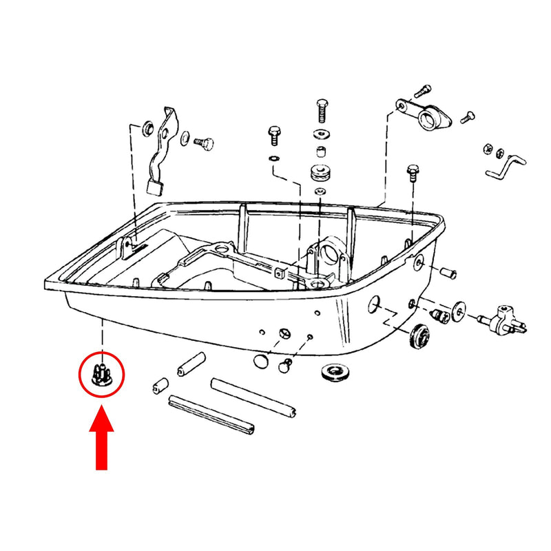 DURAFORCE 321885 0321885 Water Spray Nipple for Johnson Evinrude BRP OMC Lower Motor Cover