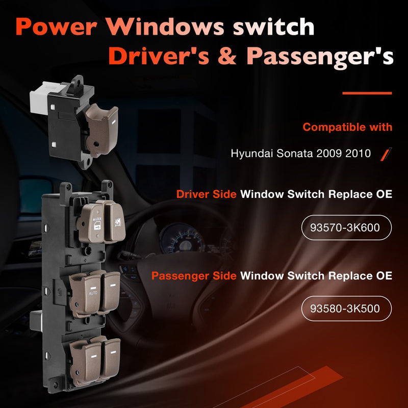 935703K600 Master Power Window Control Switch Kit for Hyundai Sonata 2009 2010