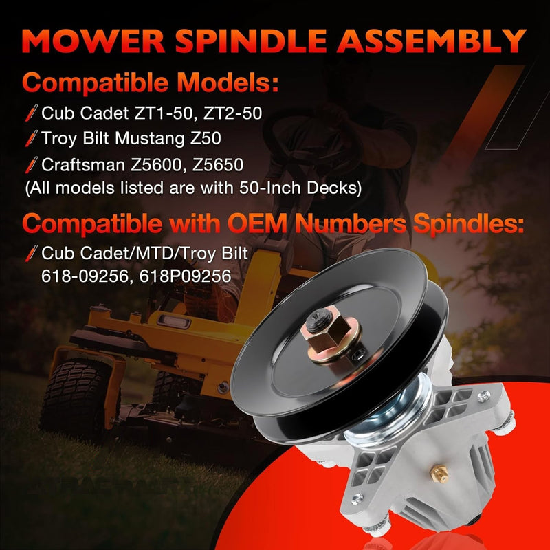 742P05094 618P09256 Blade Spindle Kit for Cub Cadet MTD ZT1 50 Inch Deck