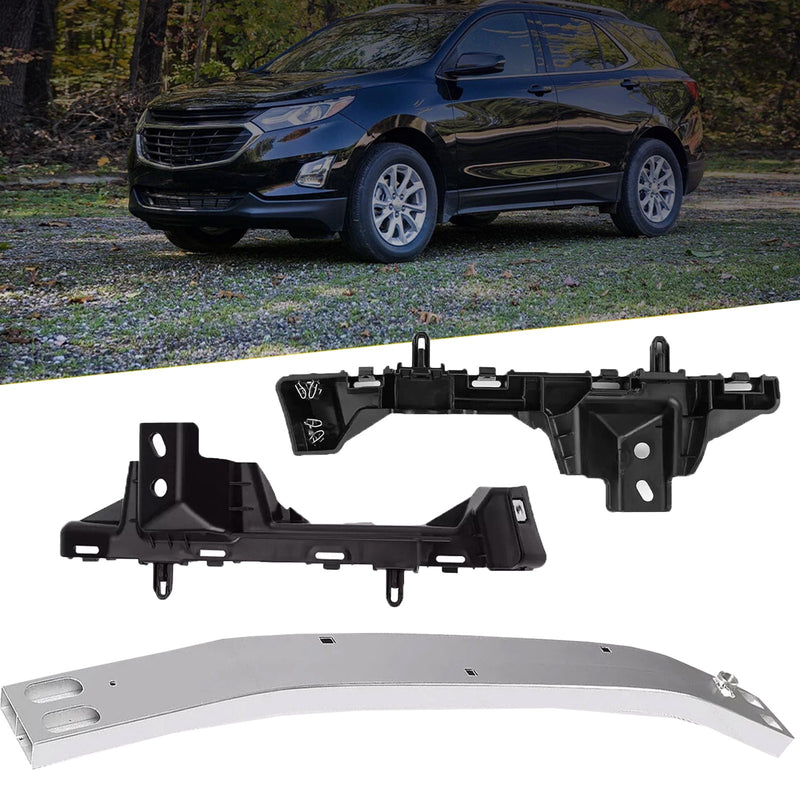 Fit 2018-2022 Chevrolet Equinox Front Bumper Reinforcement &Pair Support Bracket