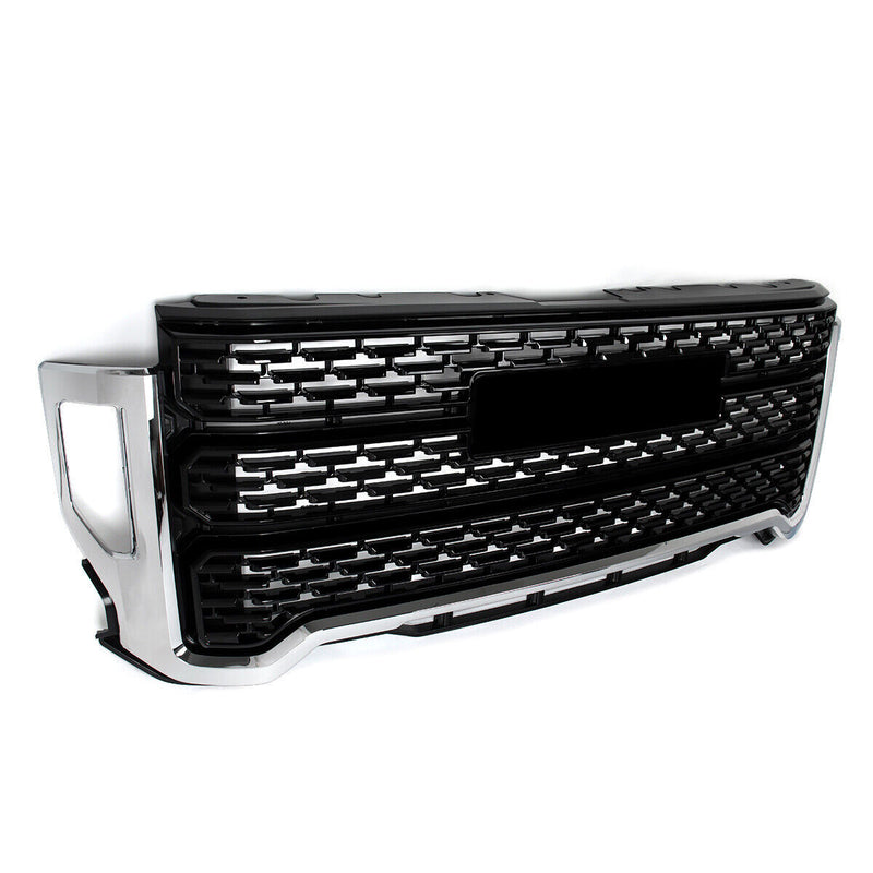DURAFORCE Front Bumper Grille Black w/Chrome Trim Fit GMC Sierra 2500 HD/3500 HD 2020-2023