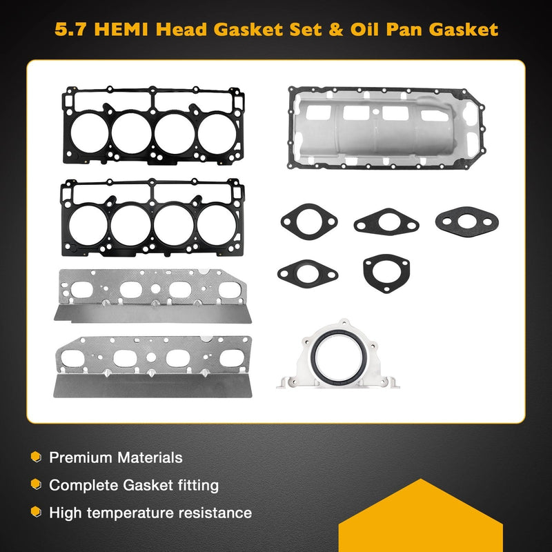 MDS Camshaft Timing Gasket Kit With Oil Pump For Dodge Challenger Ram 1500 Jeep