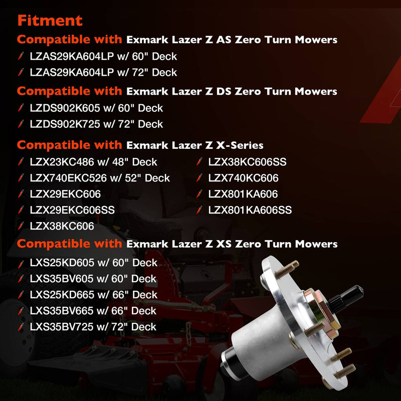 1096917 Deck Spindle For Lazer Z AS DS XS X Series 48 52 60 66 72 Inch Mower