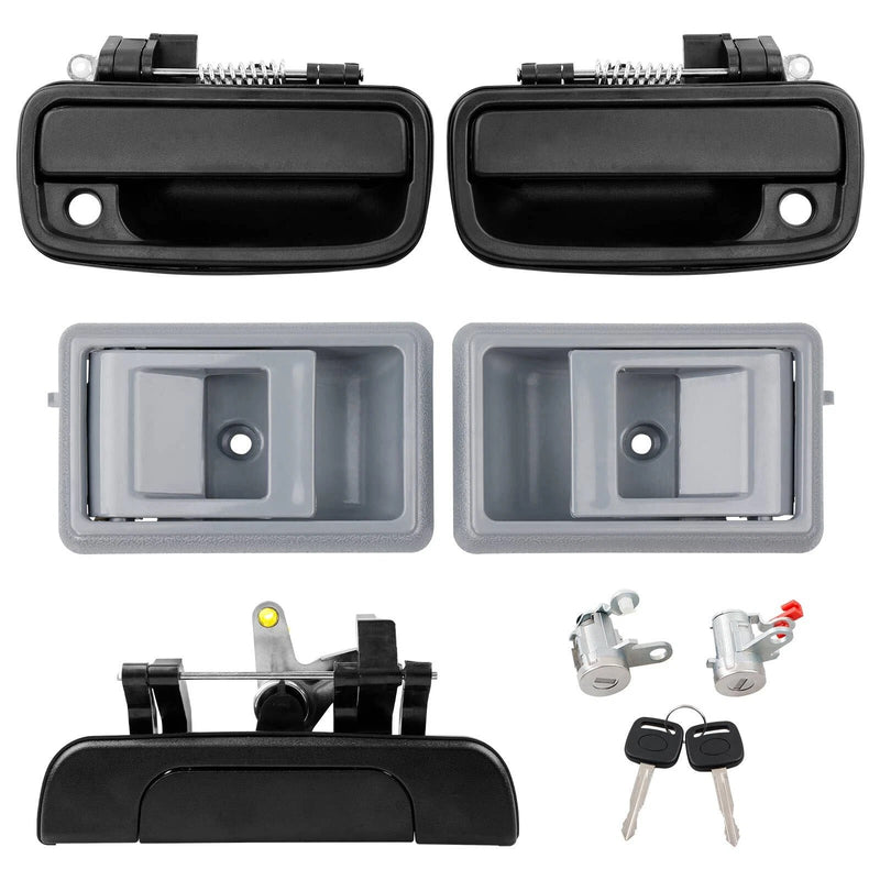 Exterior Interior Tailgate Door Handle Lock Cylinder Key for Toyota Tacoma 95-00