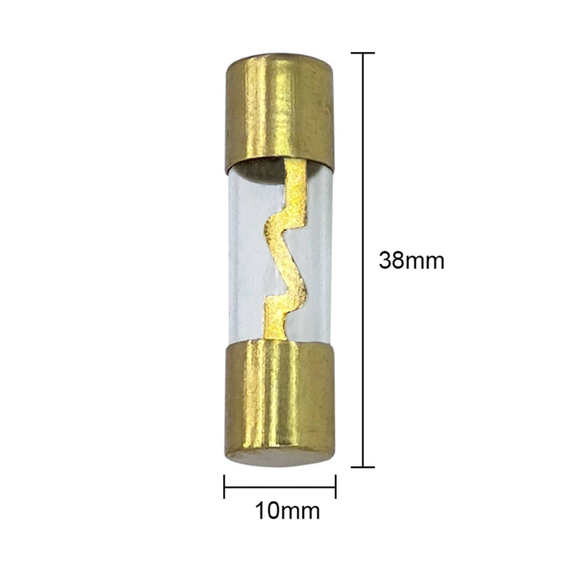 DURAFORCE AGU Fuse 50 Amp Gold Glass Inline for Car Audio Stereo Amplifier Protection