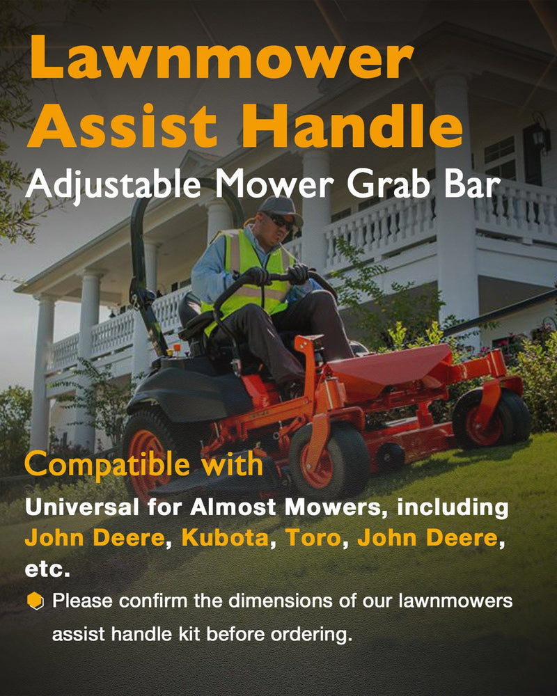 Adjustable Lawn Mower Assist Handle Grab Bar Kit for Almost Zero Turn