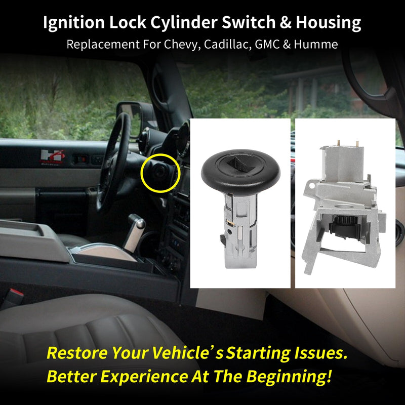 Ignition Lock Cylinder Switch & Housing for 2000 2007 Chevy Silverado GMC Sierra