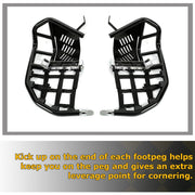 DURAFORCE For Kawasaki KFX700 KFX 700 Nerf Bars Pro Peg Heel Guards W/ Nets Side Step Bars