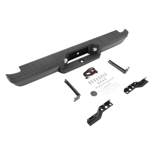 DURAFORCE Black Steel Rear Bumper Assembly Face Bar For 1993-2011 Ford Ranger Styleside
