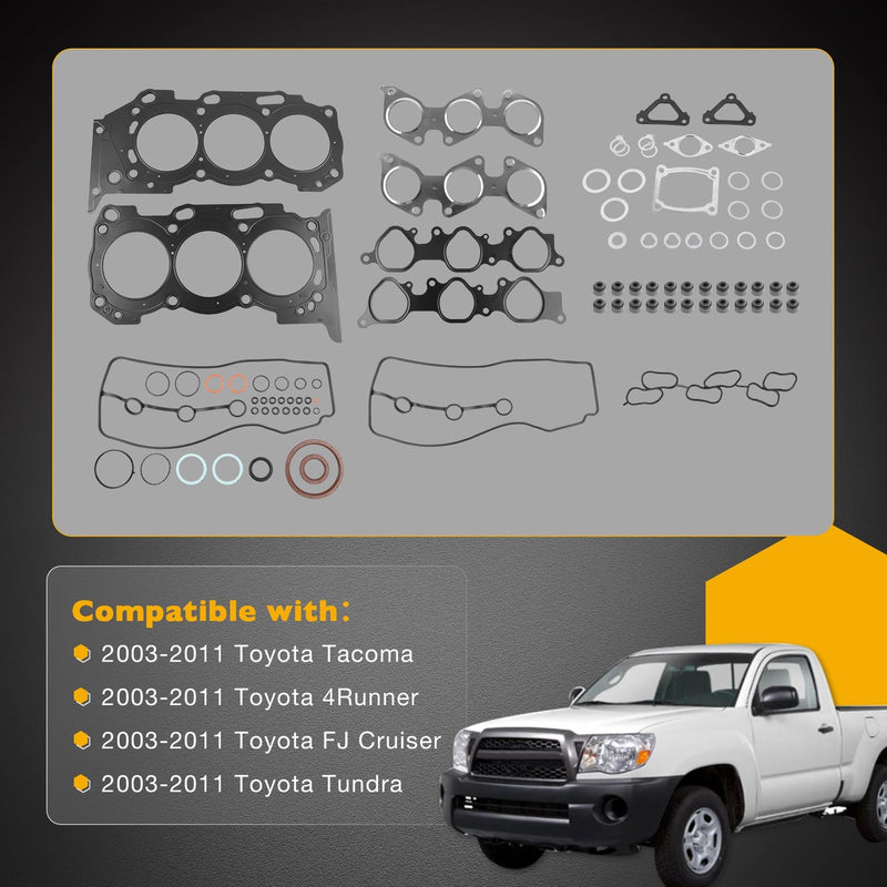 Full Engine Head Gasket Set for Toyota Tacoma 4Runner Tundra 03 11 4.0L V6