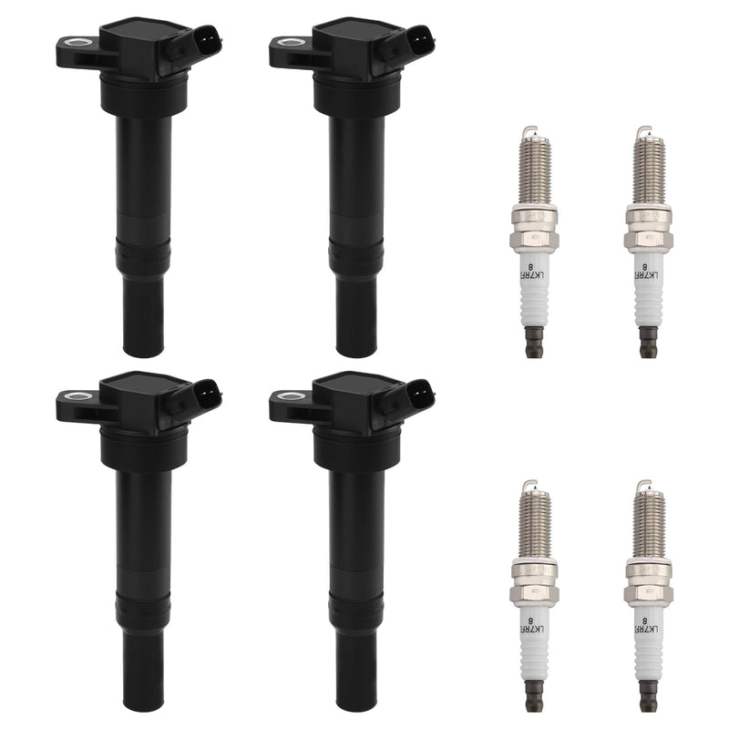 UF651 9723 Ignition Coil & Spark Plugs Pack For Hyundai Tucson Elantra Kia Forte