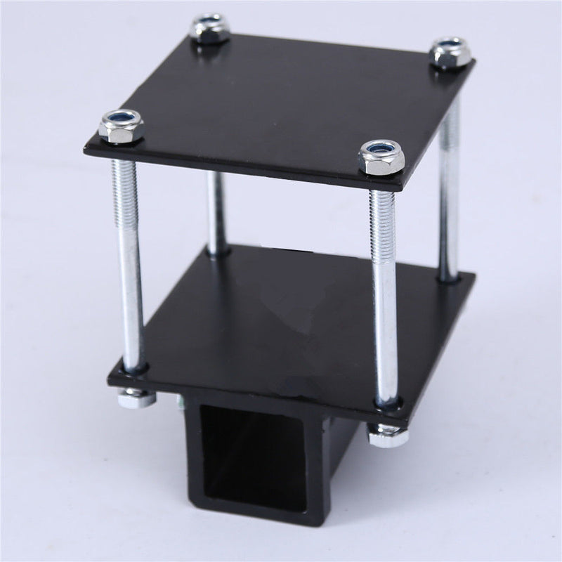 4in Square RV Bumper Receiver Adapter 2in Hitch Mount Rack Cargo Carrier Tube 2