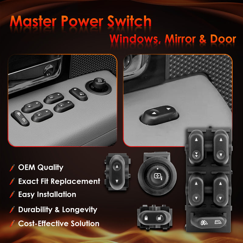 Master Power Window Mirror Door Lock Switch for Ford F150 Lincoln Mark LT 04 08