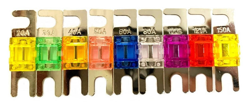 DURAFORCE Mini ANL Fuse MultiPack 20A 30A 40A 50A 60A 80A 100A 125A 150A Auto Marine Audio