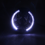 DURAFORCE 2Pcs 7" inch Round LED Headlights White Halo For Mazda Miata MX-5 MX5 1990-1997