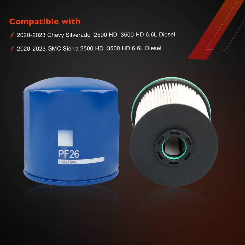 TP1015 PF26 6.6L Duramax Fuel Filter for Chevy Silverado for GMC Sierra 20 to 24