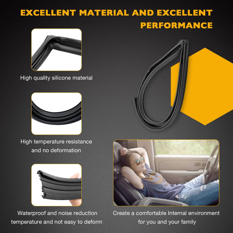Weatherstrip Door Window Rubber Channel Seal for Toyota Corolla 2002 2006 4x