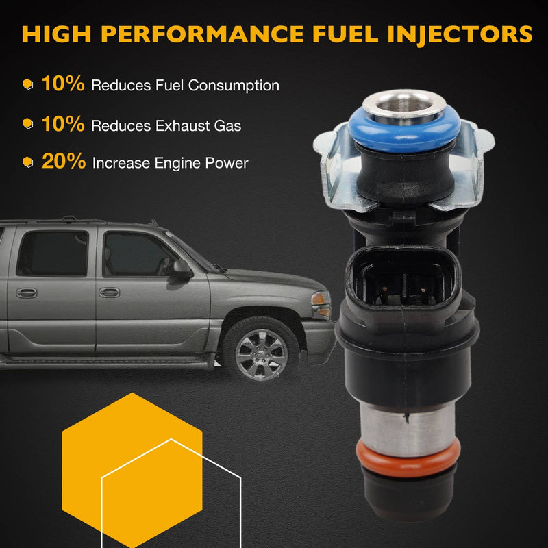25317628 Fuel Injectors for Chevy Silverado GMC 4.8L 5.3L 6.0L 99 06 8 Piece
