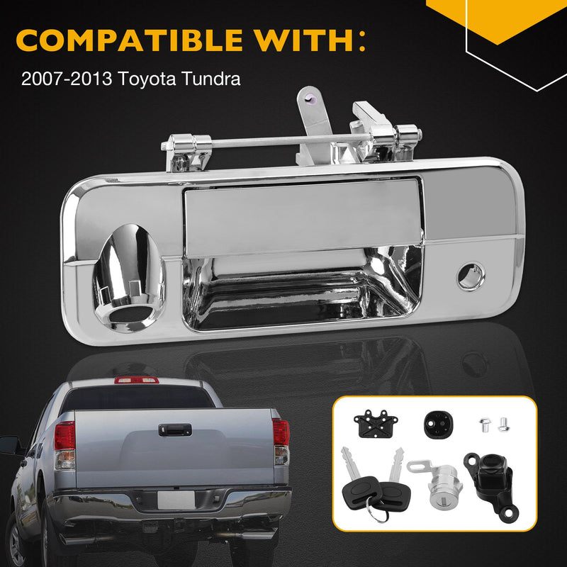 Tailgate Handle Latch With Lock Camera Accessories Kit For Toyota 2007 13 Tundra