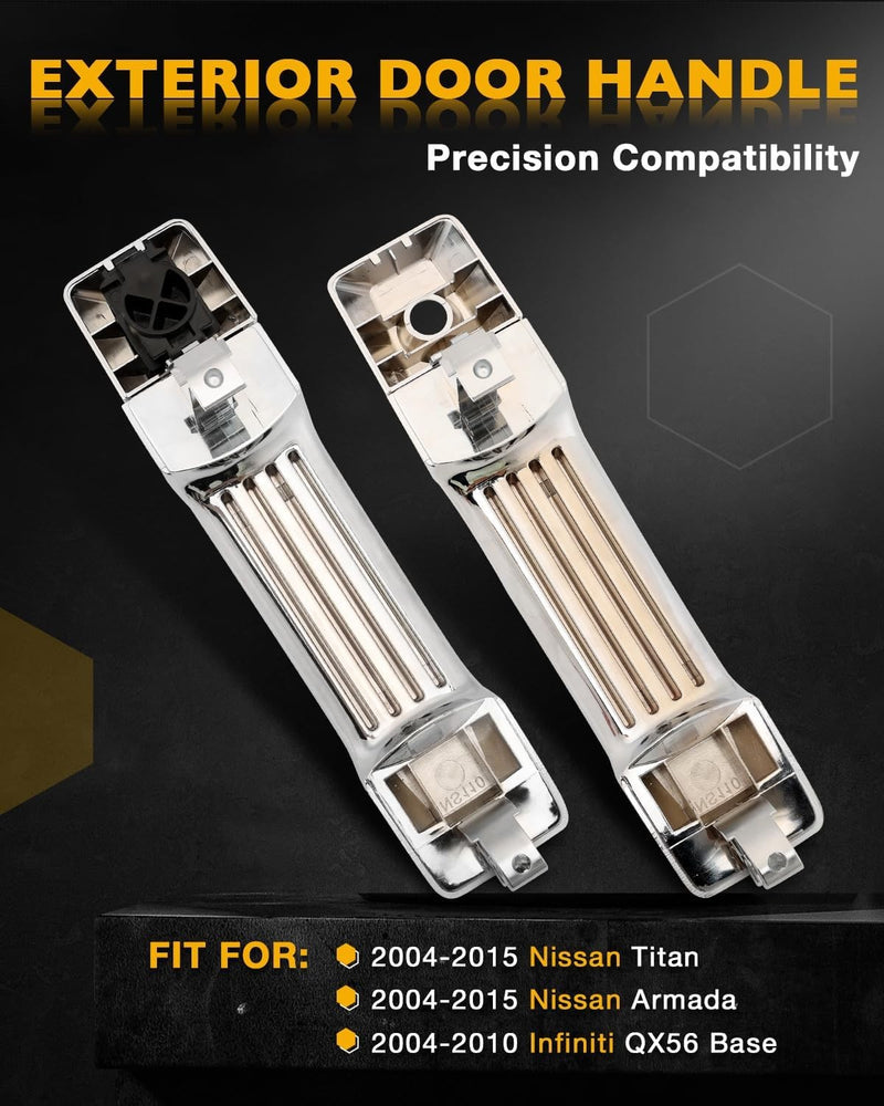 Exterior Door Handle Front Left Right For Nissan Infiniti 2004 To 2015 Titan