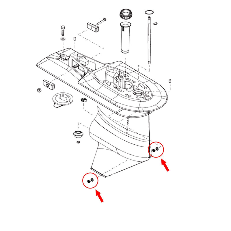 DURAFORCE 1079953Q04 Drain Screw Kit For Mercury Marine MerCruiser Gear Case 182244