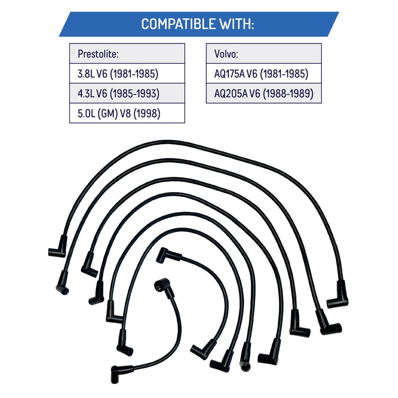 813720A11 503750 3888325 Spark Plug Wire Set For Volvo Penta 3.8L 4.3L V6