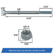 DURAFORCE Spindle Blade Bolt Hex Nut 5-8 11x9 1 2 for SCAG Mower 04001 41 04020 09