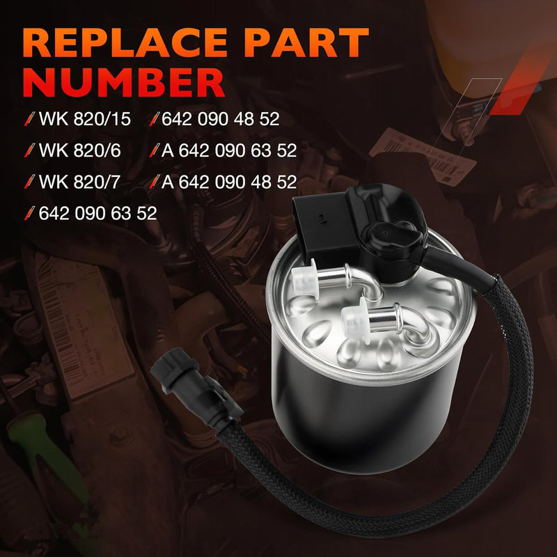 WK 820/18 Fuel Filter for Mercedes Benz GLK200 Sprinter E250 2006 2020 2.1L 3.0L