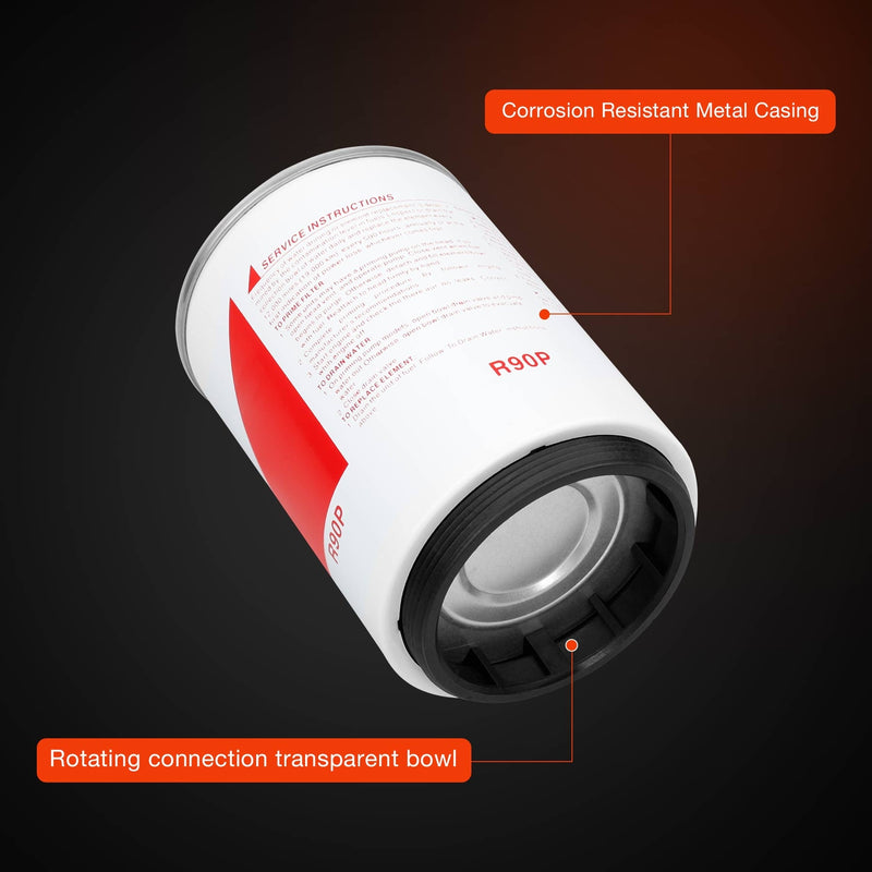 Fuel Filter Water Separator Spin On Element For 390RC 490R 690R 790R Series R90P