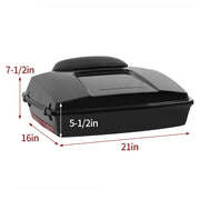 DURAFORCE Razor Motorcycle Trunk Fit For Harley Backrest Pad Street Road Glide 97-08
