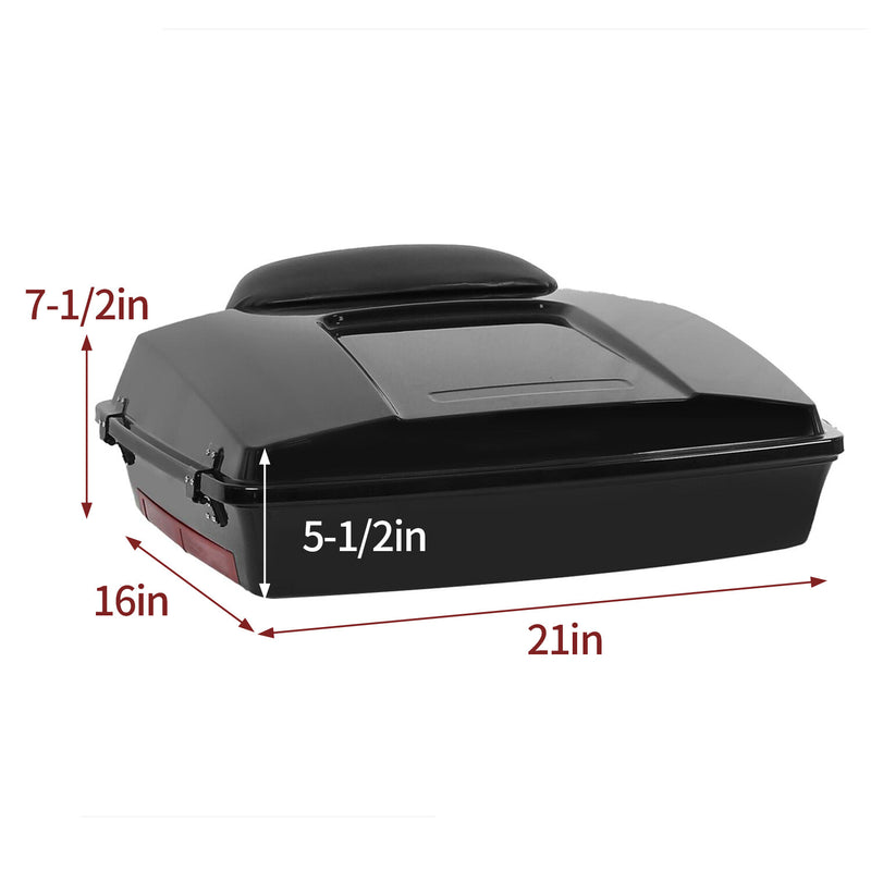 DURAFORCE Razor Motorcycle Trunk Fit For Harley Backrest Pad Street Road Glide 97-08