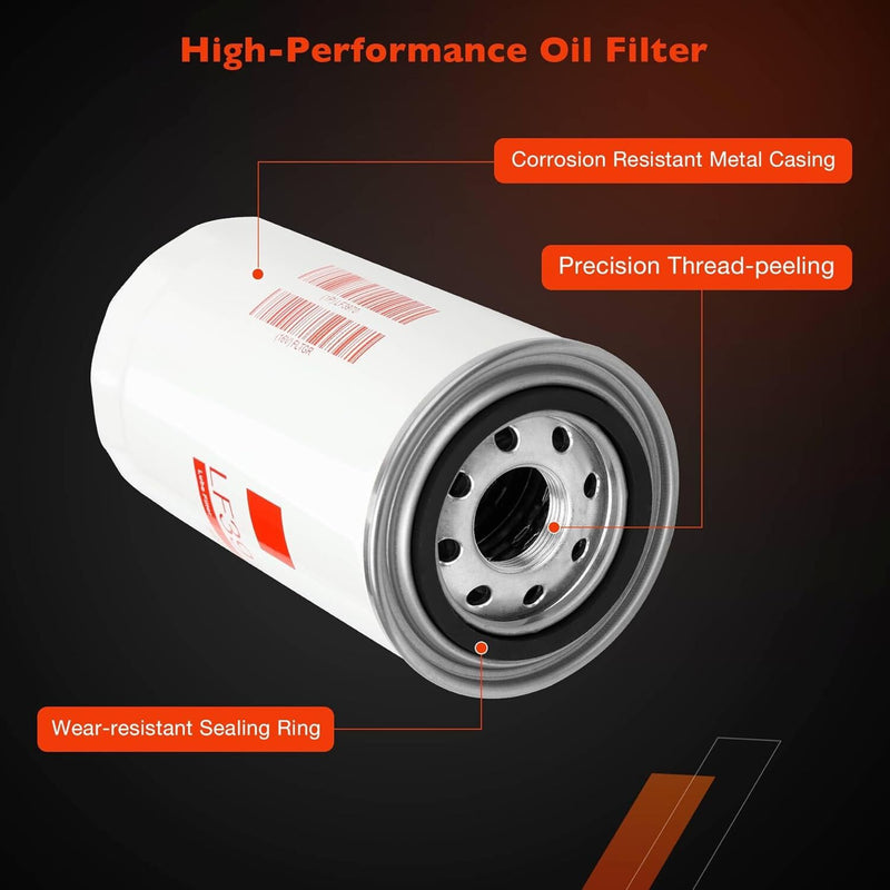 LF3970 Oil Filter For Fleetguard Cummins ISB QSB 5.9L 6.7L Diesel Engine 4 Pack