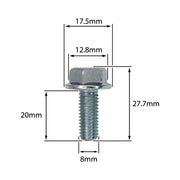 DURAFORCE 14 Metric Differential Cover Bolts M8 1 25x20mm for Chevrolet GMC 10 14 Bolt