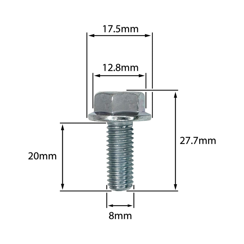 DURAFORCE 14 Metric Differential Cover Bolts M8 1 25x20mm for Chevrolet GMC 10 14 Bolt