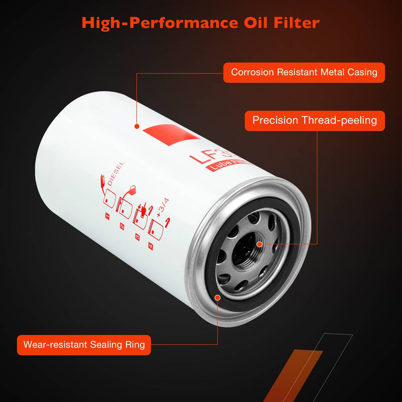 LF3972 Oil Filter for Dodge Ram 2500 1989 2015 Cummins 5.9L 6.7L 3 Pack