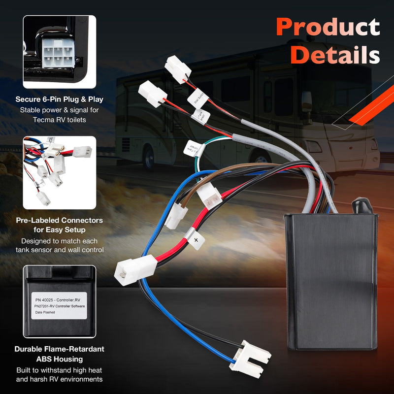 36398 RV Toilet Automatic Flush Controller for 2006 Tecma Silence Plus Toilet
