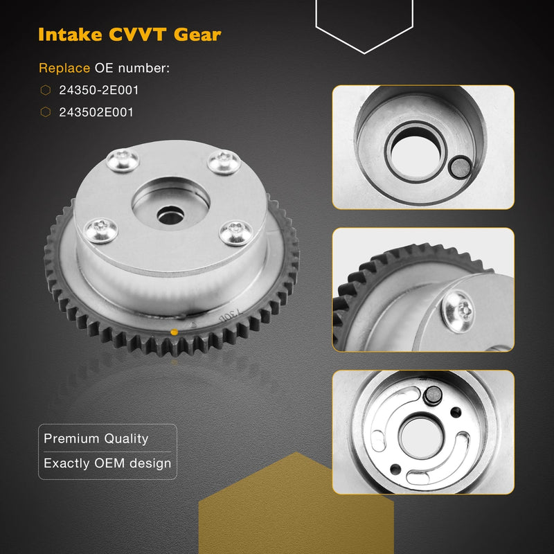 Timing Chain Kit Exhaust Intake CVVT Gear for Hyundai Kia Soul Elantra 2.0T 1.8L