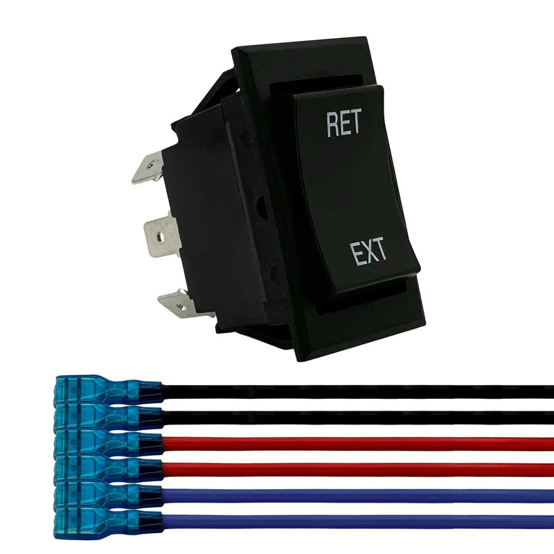 DURAFORCE Momentary Reverse Polarity Rocker Switch 20A 12V DC On Off DPDT 6 Pin
