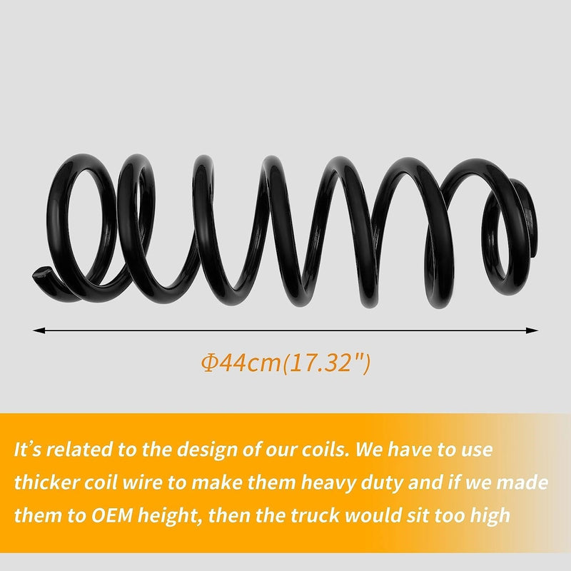 Rear Coil Spring Kit 50% Heavier For Ram 1500 Extra Load Capacity