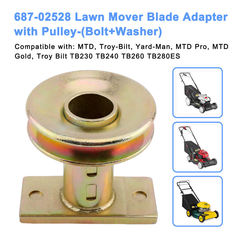 68702528 Lawn Mower Blade Adapter With Pulley For MTD Gold Pro Yardman Troybilt