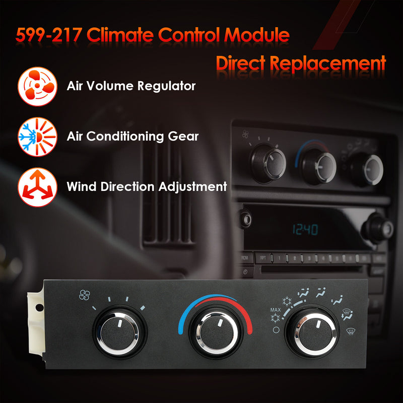 599217 HVAC Climate Control Module Panel for Chevrolet Express GMC Savana 96 20