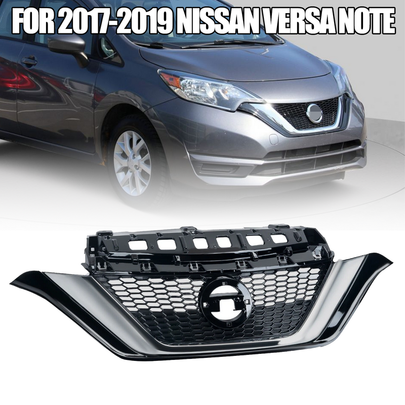 DURAFORCE Front Bumper Upper Grille Chrome For 2017-2019 Nissan Versa Note 623109ME0A